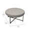 Flash Furniture Ashton 34 Round Cotton Linen Tufted Ottoman with Metal Frame, Gray Cotton Linen/Black Frame WX-TY-104-GRY-LN-BLK-GG - alternate 6